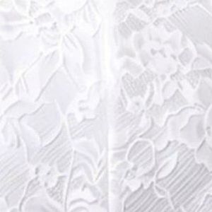 White Floral Lace Square Neck Ruched Mini Dress