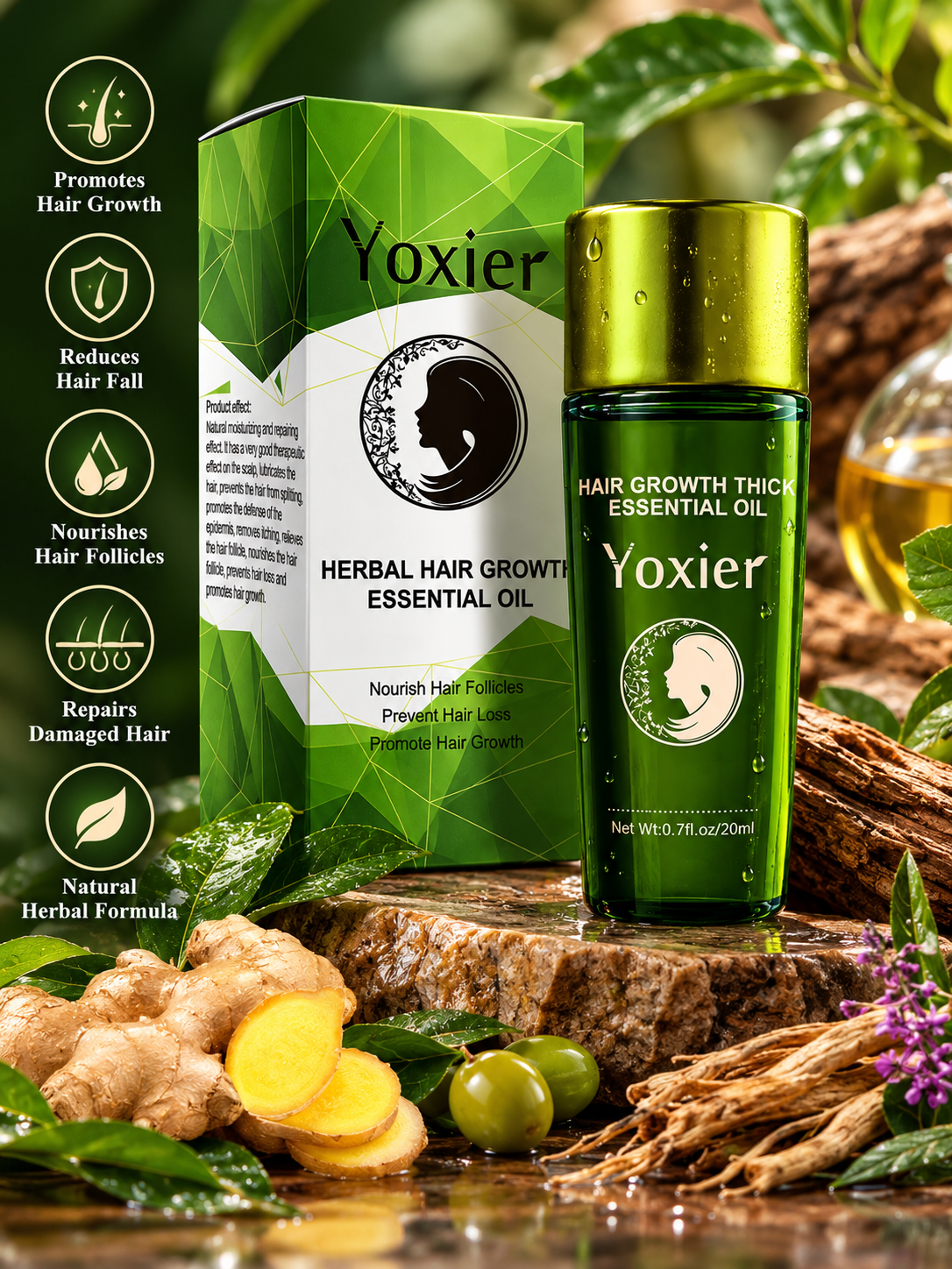Yoxier Herbal Hair & Scalp Oil – 20 mL