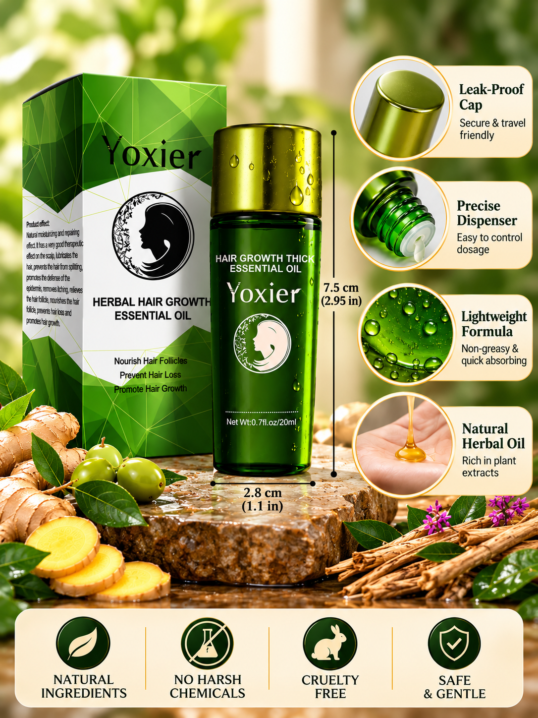 Yoxier Herbal Hair & Scalp Oil – 20 mL