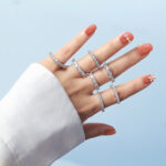 The Petite Sparkle™ | Moissanite Stacking Ring - Image 4