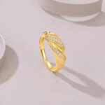 The Solis™ | Gold Plated Moissanite Infinity Band - Image 4