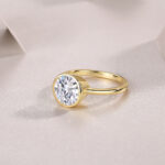 Time Foam 3 Carat Bezel Set Moissanite Ring - Image 7