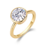 Time Foam 3 Carat Bezel Set Moissanite Ring - Image 3