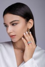 Dreamy Halo Moissanite Eternity Band Stackable Set - Image 2