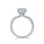 1 Carat Moissanite Solitaire Ring | S925 Platinum Plated - Image 2