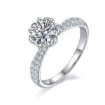 1 Carat Moissanite Ring S925 Silver by Gufumart