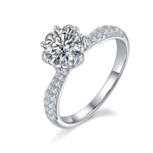 1 Carat Moissanite Ring S925 Silver by Gufumart