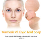 Turmeric and Kojic Acid Soap for Dark Spots & Skin Brightening (100g) - Image 2
