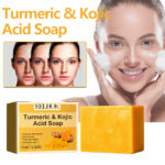 Turmeric and Kojic Acid Soap for Dark Spots & Skin Brightening (100g) - Image 3